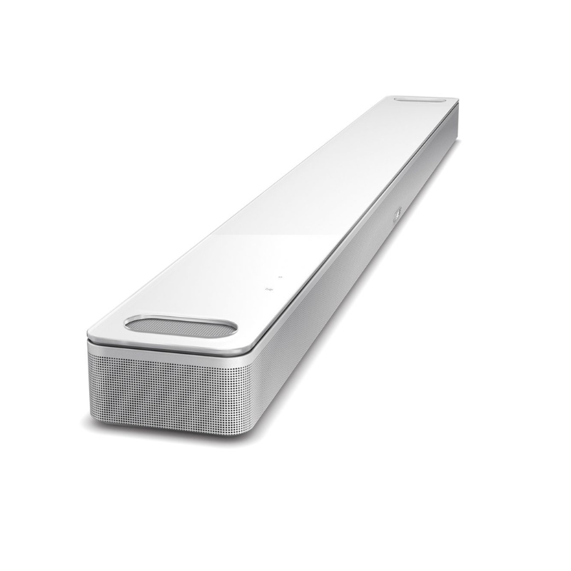 White soundbar on a white background