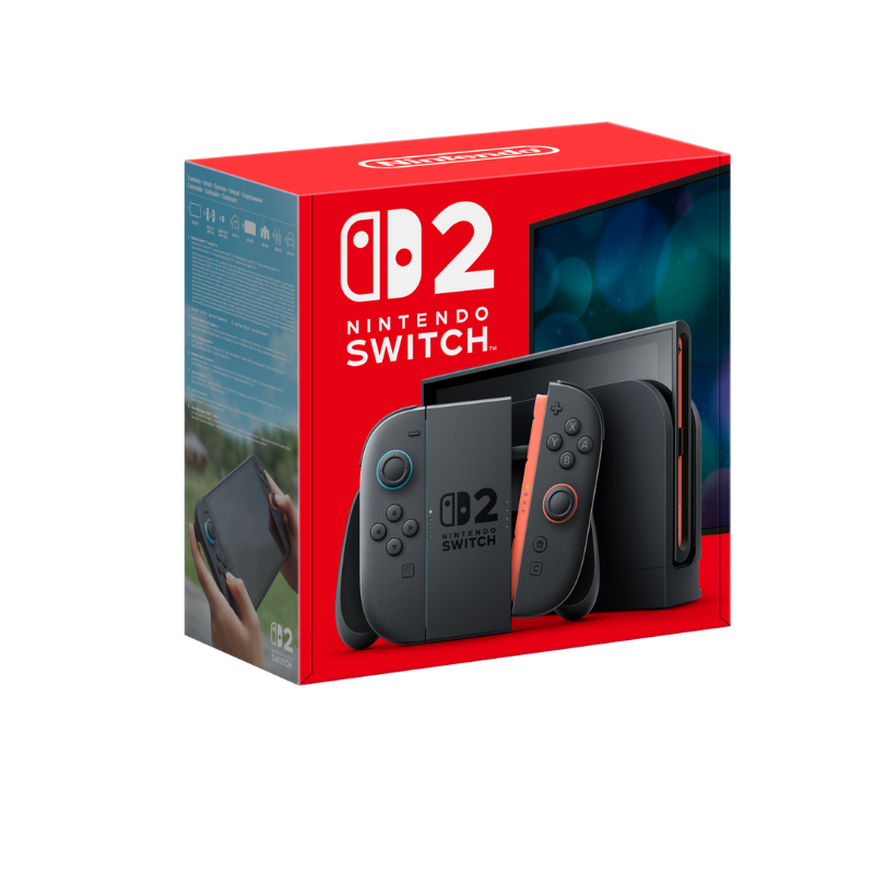 Nintendo Switch 2 console in docked mode showing 4K output and new magnetic Joy-Con 2 controllers — Available in Kenya