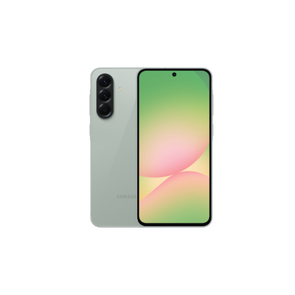 A front and back view of the blue Samsung Galaxy A56 5G 