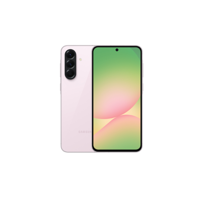 A front and back view of the white Samsung Galaxy A56 5G 