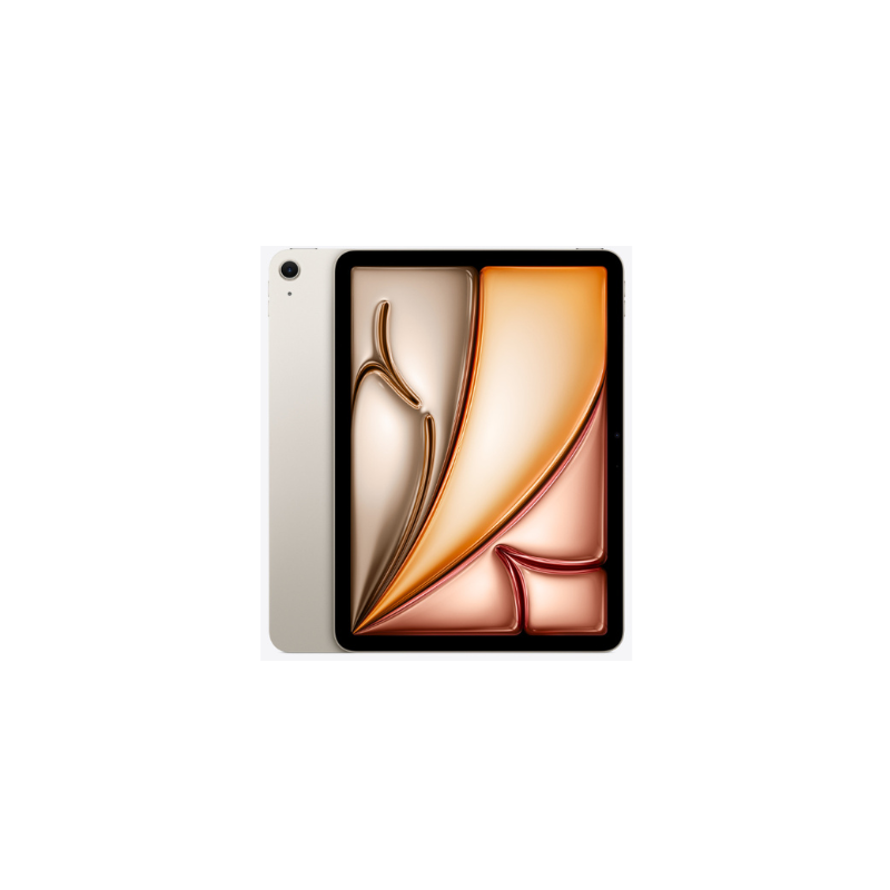 The Apple iPad Air M3 (2024) 256GB  with a stylized design on its screen against a white background