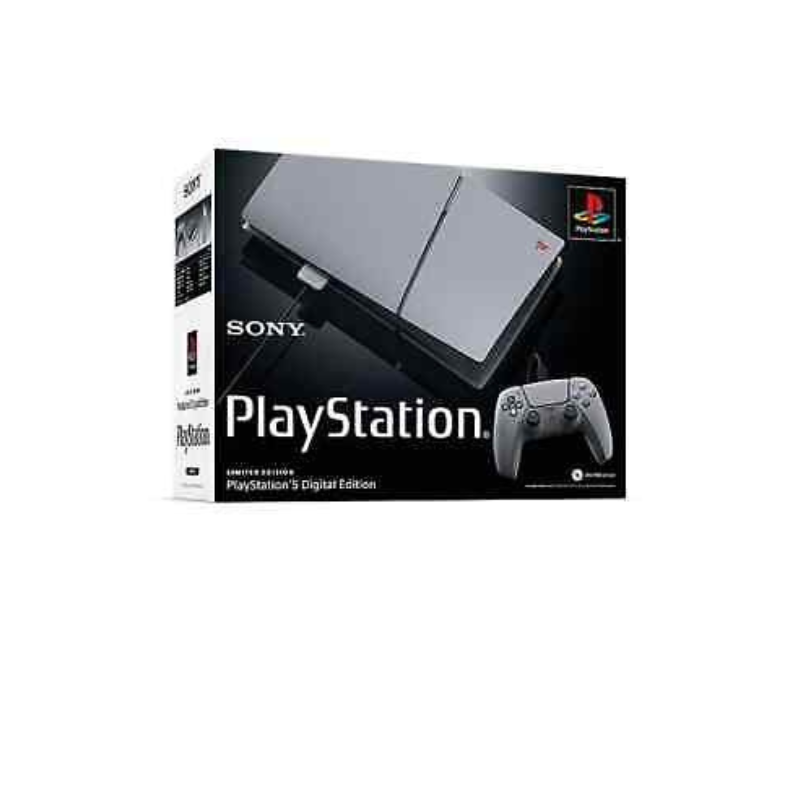 Sony PlayStation 5 Slim 30th Anniversary Limited Edition gray console with retro logo, available for delivery in Nairobi, Kenya.