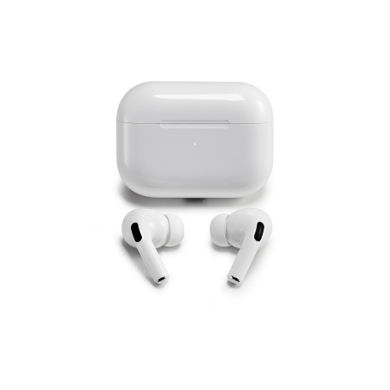 White Apple AirPods Pro 3 wireless earbuds with charging case on a white background