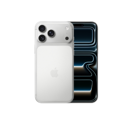 White iPhone 17 Pro 2TB with Apple logo on a white background