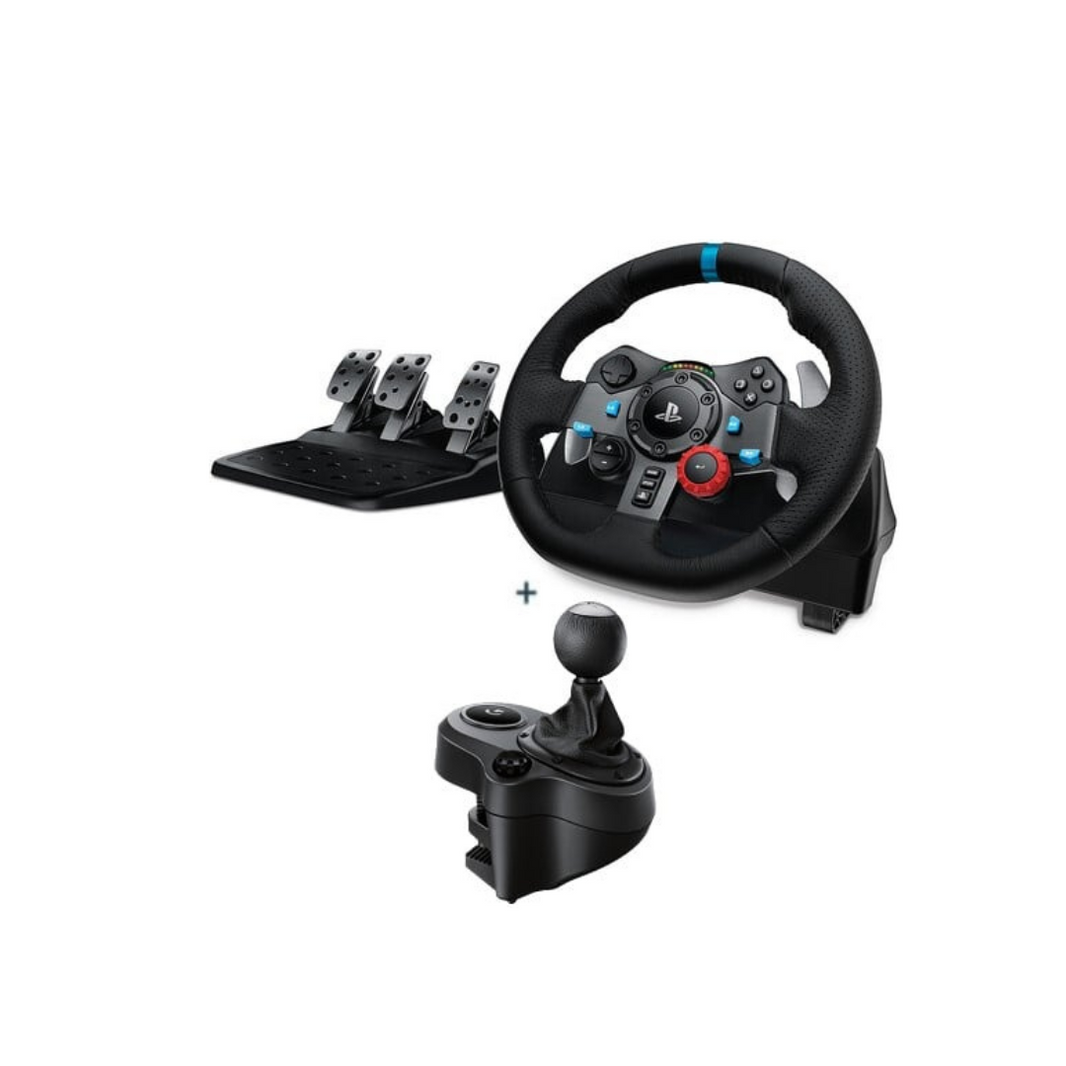 Logitech G29 racing wheel with three pedals and 6-speed manual Driving Force Shifter Available at the best price in Nairobi, Kenya| iTey Store
